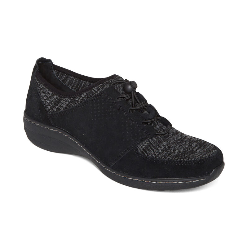 Aetrex Womens Casey Slip Ons Sneakers Black - bI21onyde